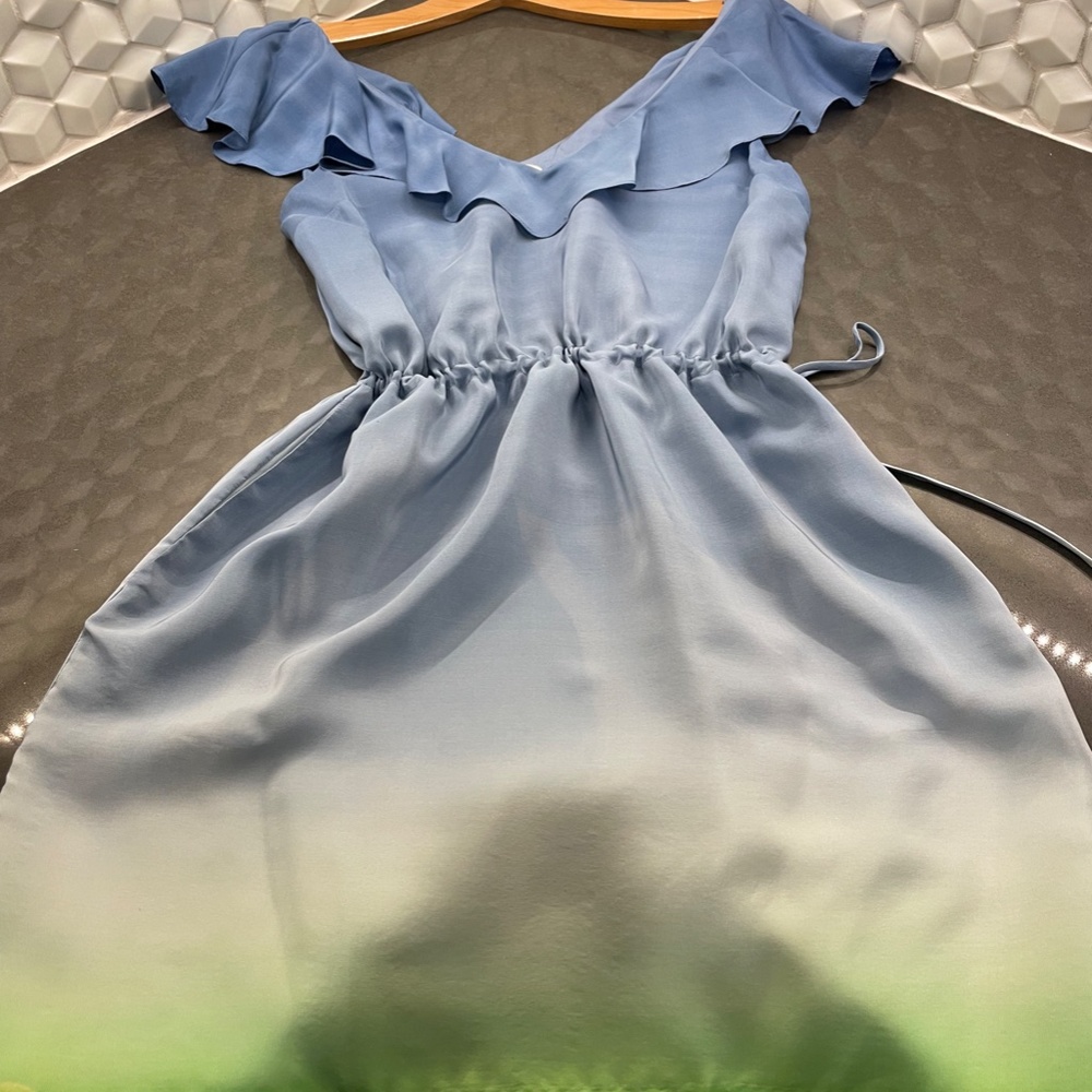 Adam by Adam Lippes Blue Silk Ombre Dress Sz. 8